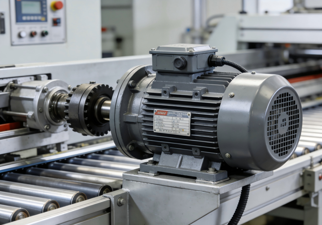 industrial electric motor used in manufacturing equipment